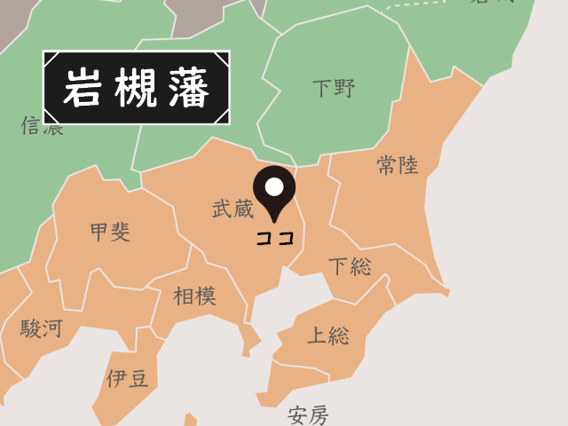 岩槻藩の地図イラスト