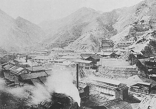 1895年頃の足尾銅山