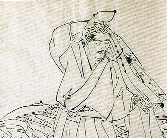 『前賢故実』に描かれた三浦義澄の像（金沢美術工芸大学所蔵）