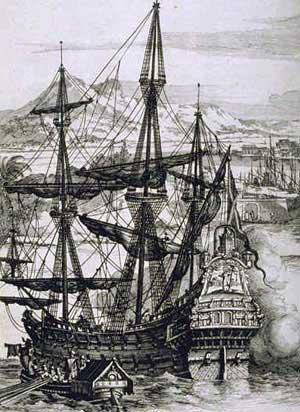 スペインのガレオン船（出典：wikipedia）