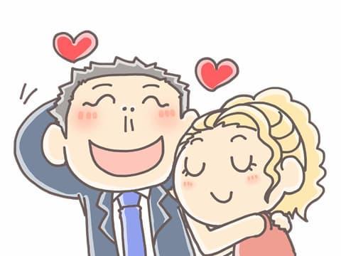 鼻の下をのばす男のイラスト