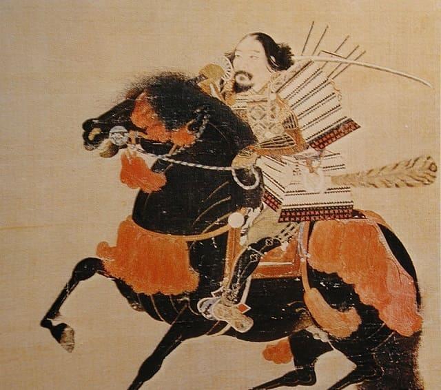従来は足利尊氏像とされてきたが、師直とする説のある『騎馬武者像』（京都国立博物館蔵、出典：wikipedia）