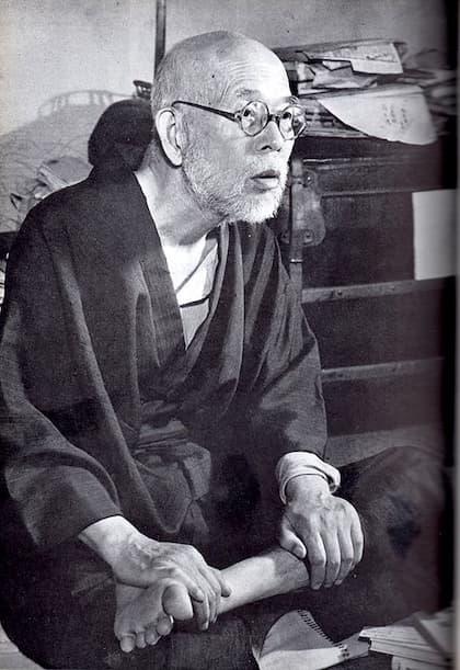 晩年の斎藤茂吉（1952年頃、出典：wikipedia）