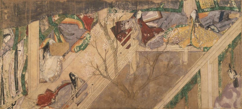 『源氏物語絵巻』に描かれた「竹河」の一場面