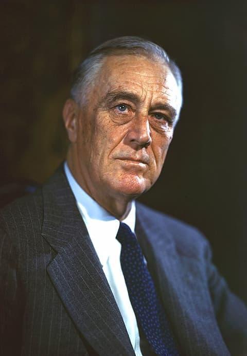 フランクリン・D・ルーズベルト。大統領の任期は 1933年3月4日～1945年4月12日（出典：wikipedia）
