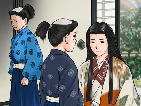 お江は長男竹千代（家光）よりも次男国松（忠長）を寵愛したとされる