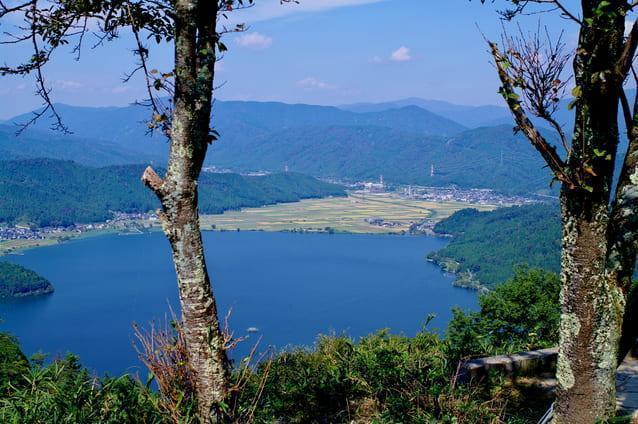 賤ヶ岳山頂からみた余呉湖