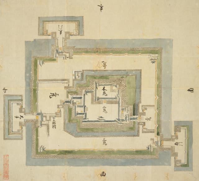 『日本古城絵図　山陰道之部 丹波国篠山城絵図』（出典：国立国会図書館デジタルコレクション）