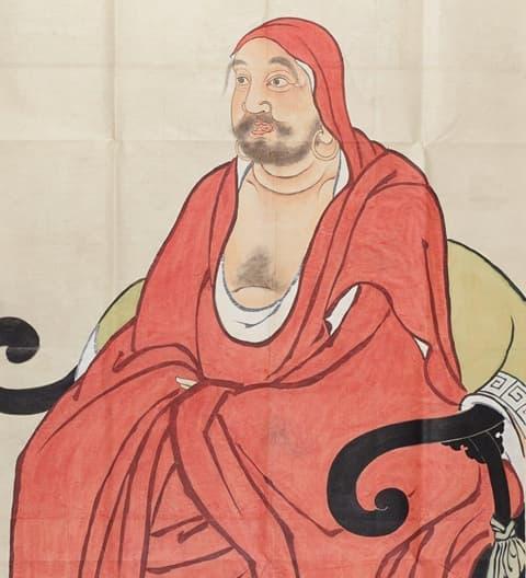 中国禅宗の開祖・達磨大師(中信模 画。出典:ColBase)