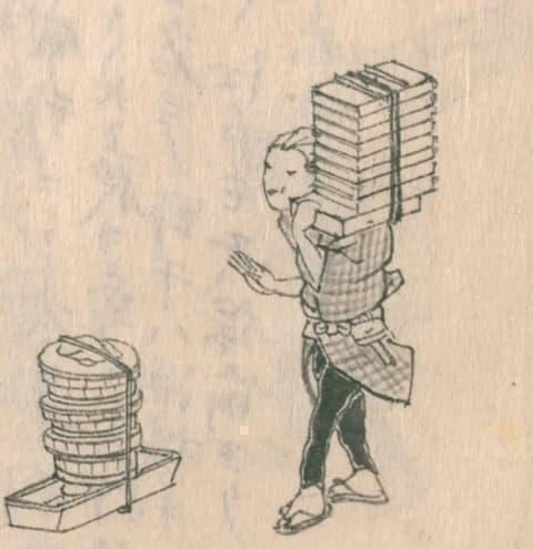 鮨売り（『守貞謾稿 』より。出典：国立国会図書館デジタルコレクション）
