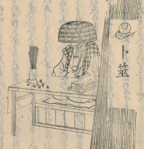 易者（『江戸職人歌合 』より。出典：国立国会図書館デジタルコレクション）