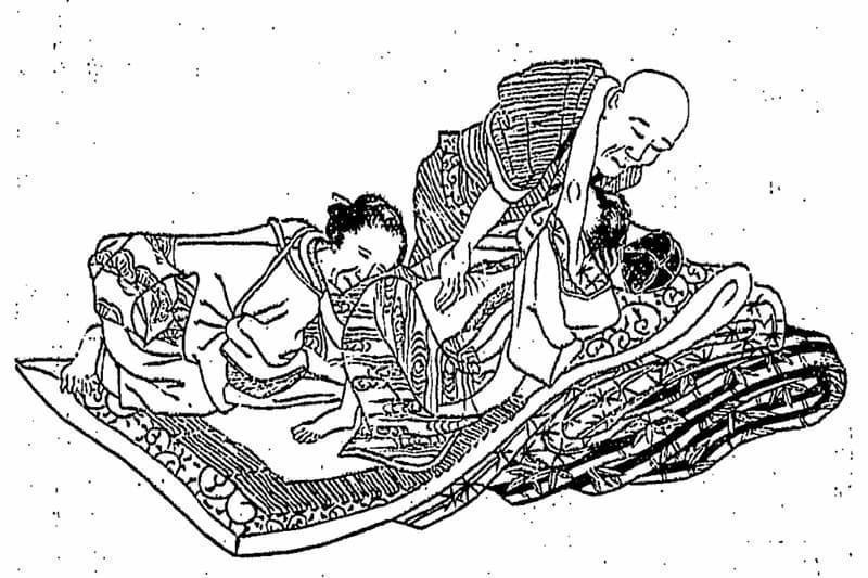 医者と産婆と妊婦(『日本産科叢書』より。出典:国立国会図書館デジタルコレクション)