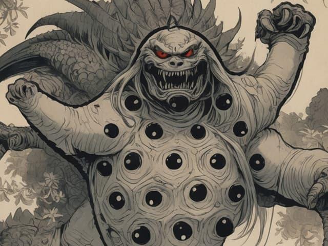 百目鬼のイメージ（AI生成）