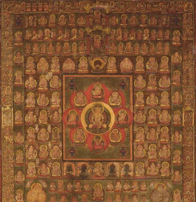 胎蔵界曼荼羅（奈良国立博物館蔵。出典：ColBase）