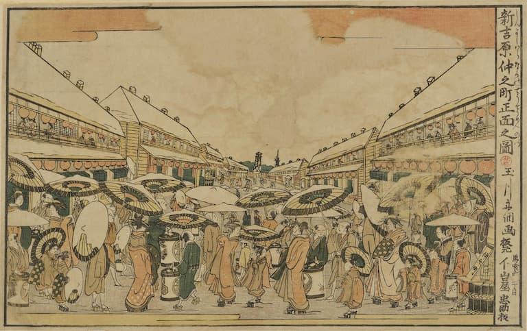 『新吉原仲之町正面之圖』(出典:ColBase)