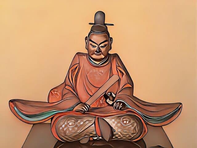 萬松寺所蔵 織田信秀木像(イラスト)