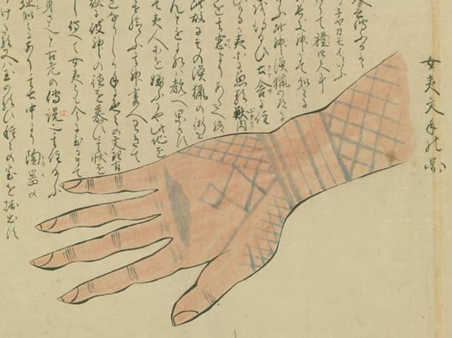 腕のシヌイ（『蝦夷島奇観』より。出典：国立国会図書館デジタルコレクション）