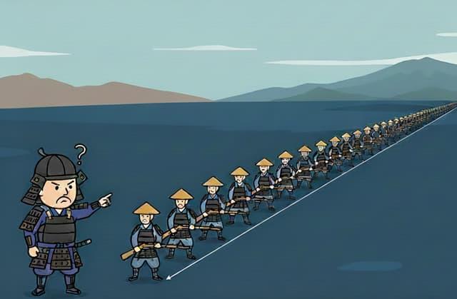 鉄砲隊の千人横並びはありえない？（AI生成イラスト）