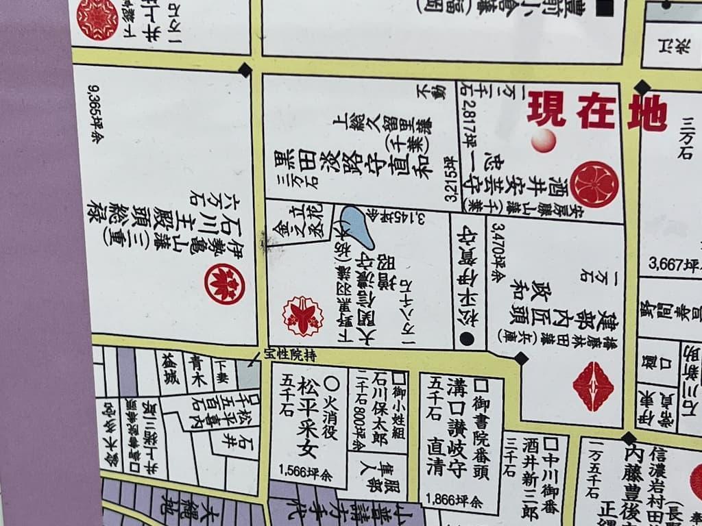 安政三年（1856年）の神田五軒町界隈の地図