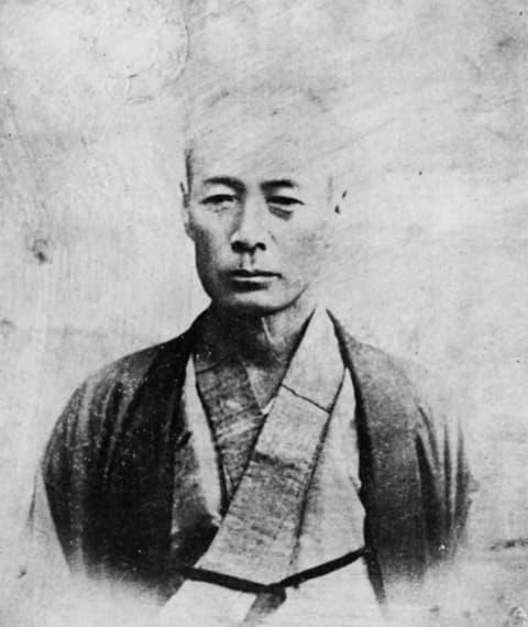 船津伝次平の肖像（『船津伝次平翁伝』より。出典：国立国会図書館デジタルコレクション）