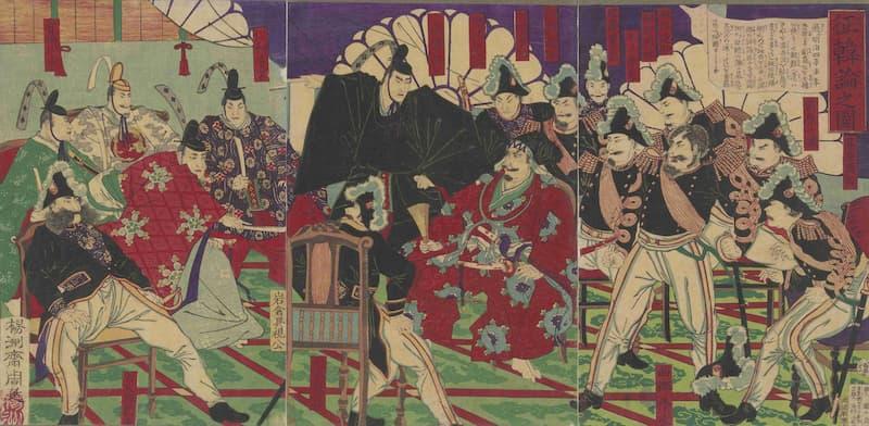 『征韓論之図』（出典：東京都立図書館デジタルアーカイブ）