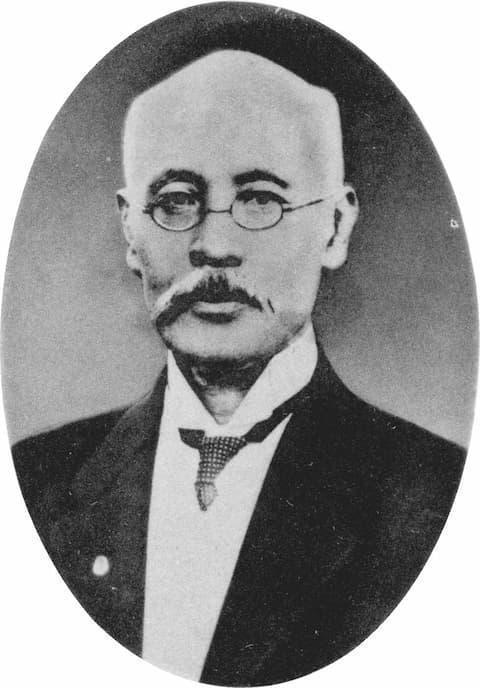 日本近代医学の創生期に活躍した佐藤三吉（1932年）の肖像。パブリックドメイン。