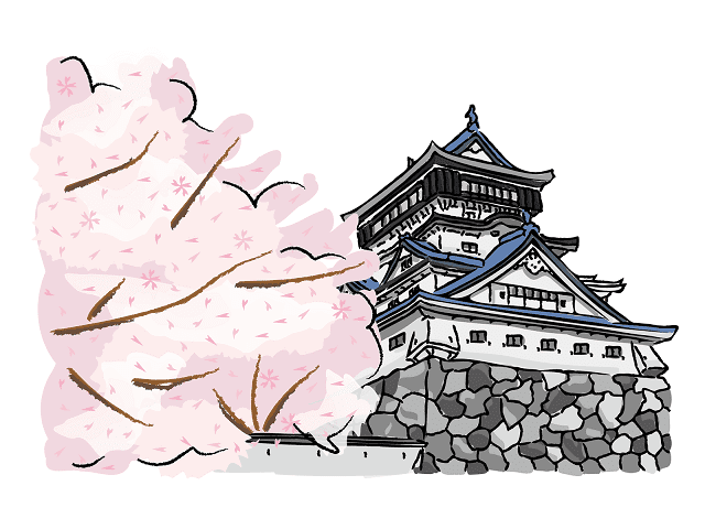 小倉城のイラスト
