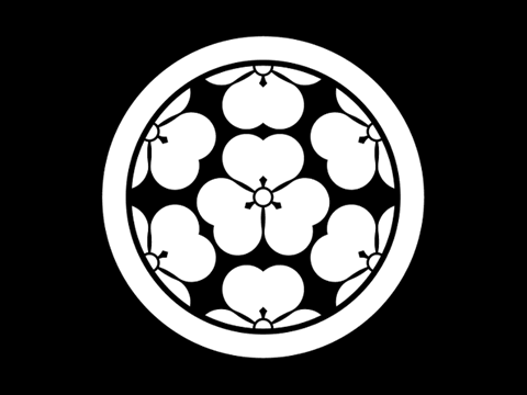 家紋「丸に七つ酢漿草」