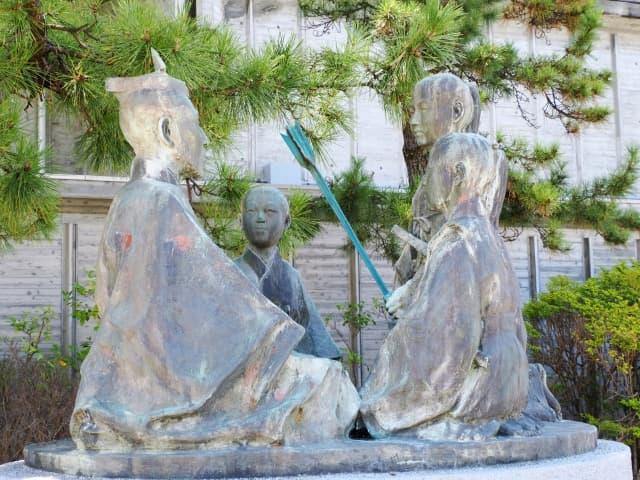 三矢の訓像(山口県萩市)