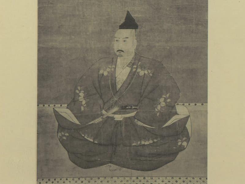 三好長慶像（『大徳寺名宝集』より。出典：国会図書館デジタルコレクション）