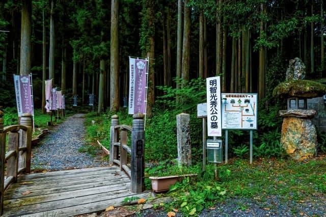 桔梗塚の道（岐阜県山県市）