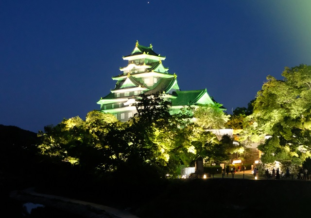 日本初で城にイルミネーションをした武将は？
